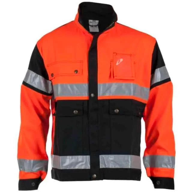 Bekken & Strøm Dokka arbeidsjakke, HiVis kl.2, unisex, str. 62, oransje/sort | 676400 Bekken & Strøm Dokka arbeidsjakke, HiVis kl.2, unisex, str. 62, oransje/sort | 676400