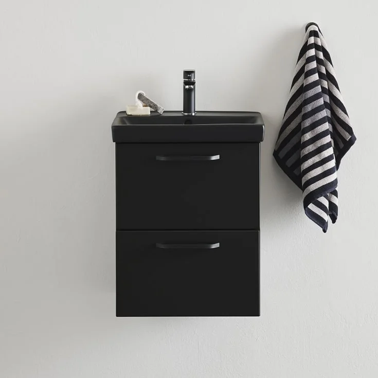 Bathlife Yster møbelpakke, med servant, 42x32x55 cm, sort | 401410219 Bathlife Yster møbelpakke, med servant, 42x32x55 cm, sort | 401410219