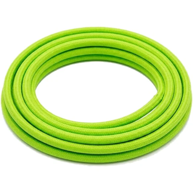 Elteco stoffledning oppmålt 2×0,75, grønn | H05SSD180-100M-grøn Elteco stoffledning oppmålt 2×0,75, grønn | H05SSD180-100M-grøn