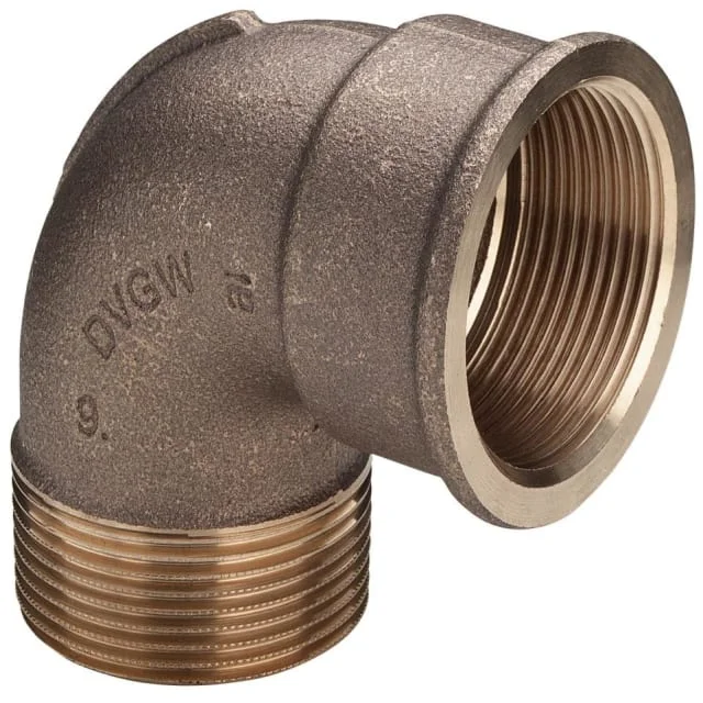 Rødgods Vinkel muffe/nippel 3/8" - 90 grader | 281748