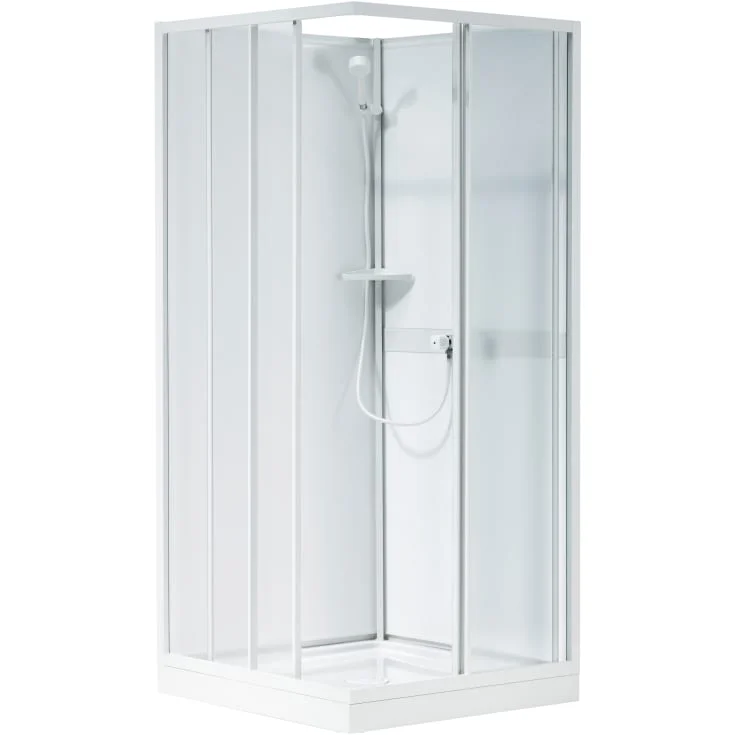 Contura Shower Next NK dusjkabinett overdel, lav modell, skyvedør, 80×80 cm, mønstret styren | 0651081