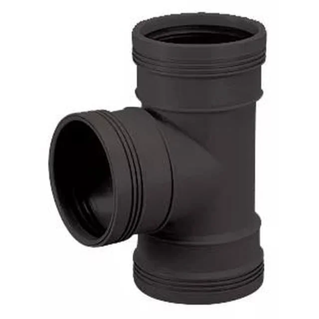 Wavin Wafix 110/110x88,5° PP pluss grenrør, sort | 2215383