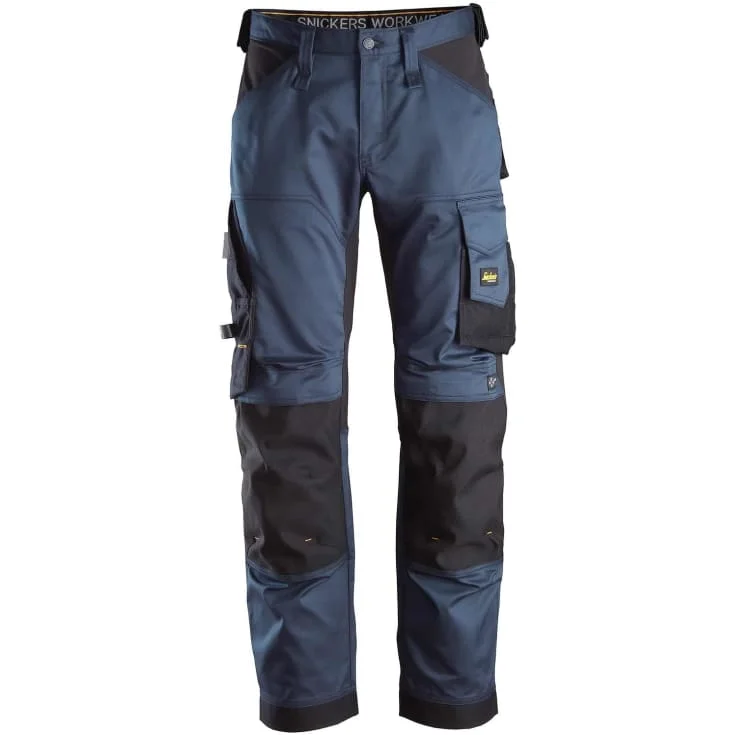 Snickers 6351 arbeidsbukse med stretch, marineblå/sort, str. 92 | 6351-9504_92