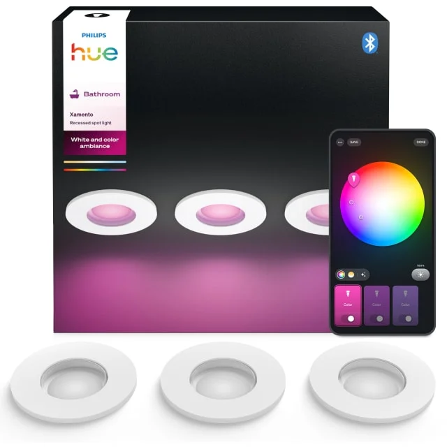 Philips Hue Xamento downlight, hvit, 3-pk | 929004611301
