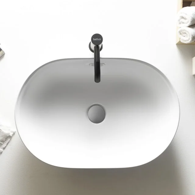 Bathco Livorno toppmontert servant, 54×36 cm, hvit | 4129
