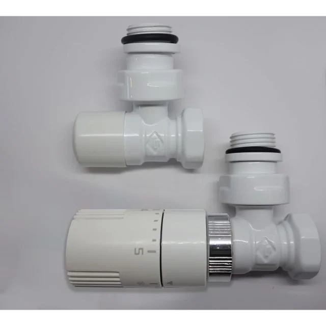 Kriss Skandi First Rum 1/2" ventilsett, m/romtermostat, vinkelløpende, hvit | KV9100H