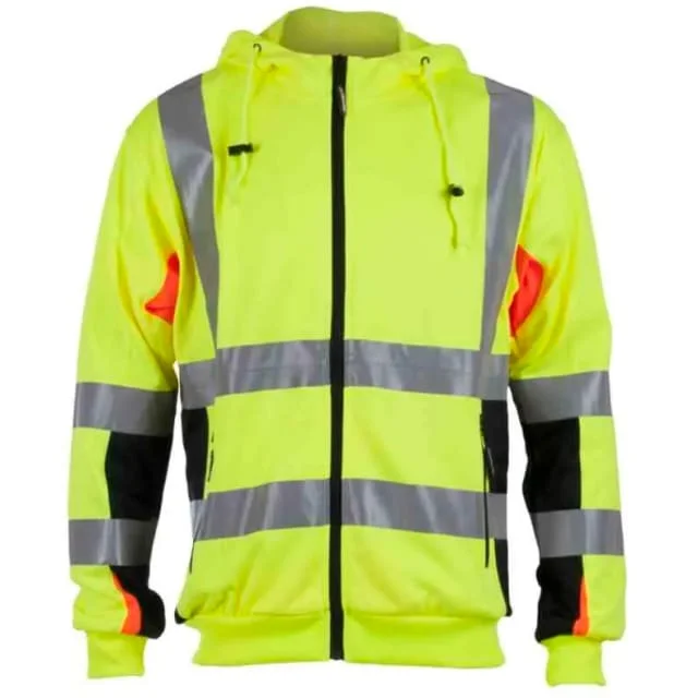 Bekken & Strøm Bergset hettejakke, HiVis kl.3, unisex, str. 3XL, gul/sort | 646400 Bekken & Strøm Bergset hettejakke, HiVis kl.3, unisex, str. 3XL, gul/sort | 646400