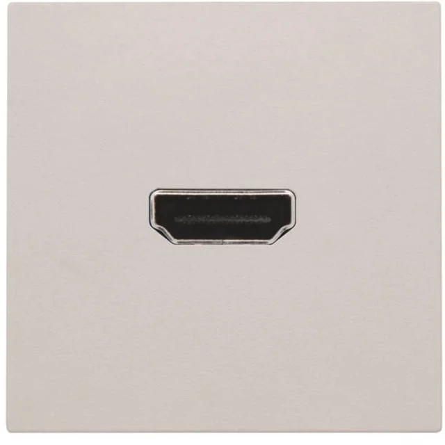 Niko HDMI uttak for pluggmontering, lys grå | 102-69417