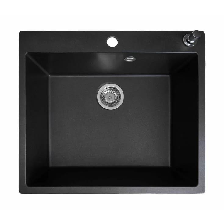 Secher Aalborg 540 kjøkkenvask, 59x52,5 cm, sort | GRA710