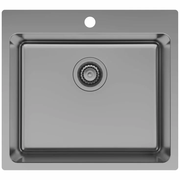 Lavabo LA 550 kjøkkenvask, 55x50 cm, sort krom | 10556DK