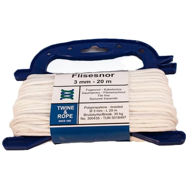 5 stk Flissnor, hvit, 3 mm x 20 meter | 300435 5 stk Flissnor, hvit, 3 mm x 20 meter | 300435