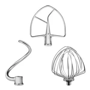 Accessory sett med 3 tilbehør i rustfritt stål til KitchenAid kjøkkenmaskin stor v:6176707 Accessory sett med 3 tilbehør i rustfritt stål til KitchenAid kjøkkenmaskin stor v:6176707