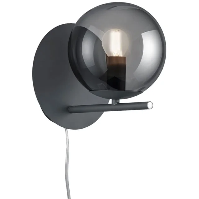 Trio Lighting Pure vegglampe, antrasitt | 202000142
