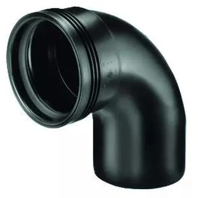 Wavin Wafix 75x88,5° PP langbend, sort | 2215339