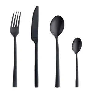 Manille bestikksett 16 deler matt svart v:6087062