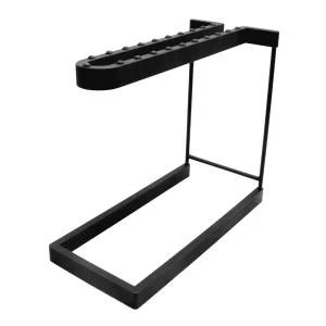 Hylle til vinglass 13x28x24 cm svart v:9234958