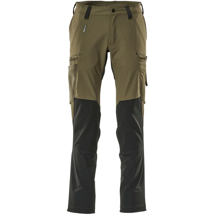 Mascot Advanced arbeidsbukser med stretch, grønn/sort, str. 76C50 | 21679-311-3309_76C50