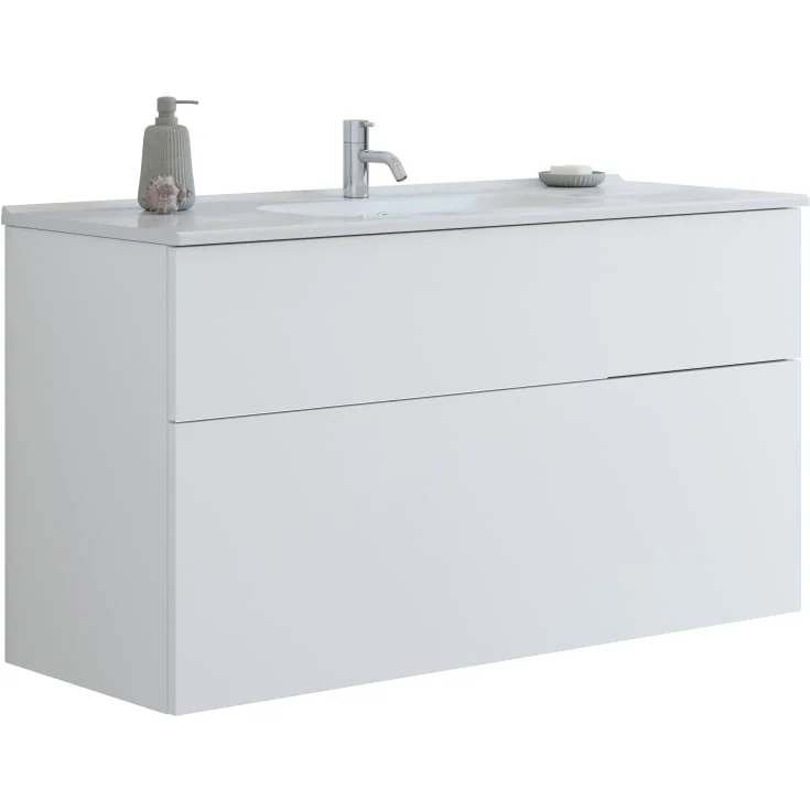 Dansani Inzo møbelpakke, 121×45,5 cm, matt hvit | LMK-6310 Dansani Inzo møbelpakke, 121×45,5 cm, matt hvit | LMK-6310