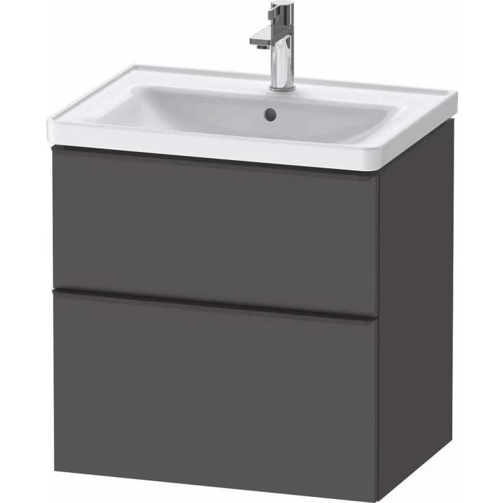 Duravit D-Neo møbelpakke, 65x48 cm, med servant, grafitt matt | DE012304949/236765