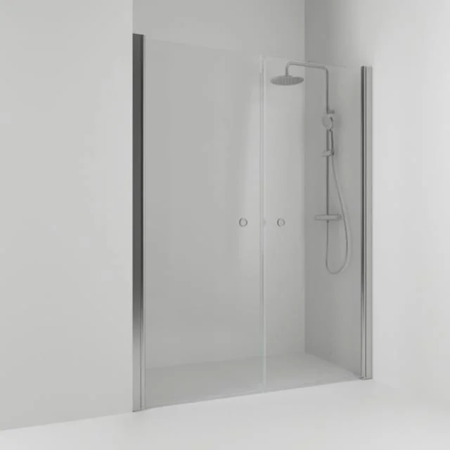 Svedbergs Skoga dusjnisje rett, 198 cm, klart glass, alu matt profil | 60207310