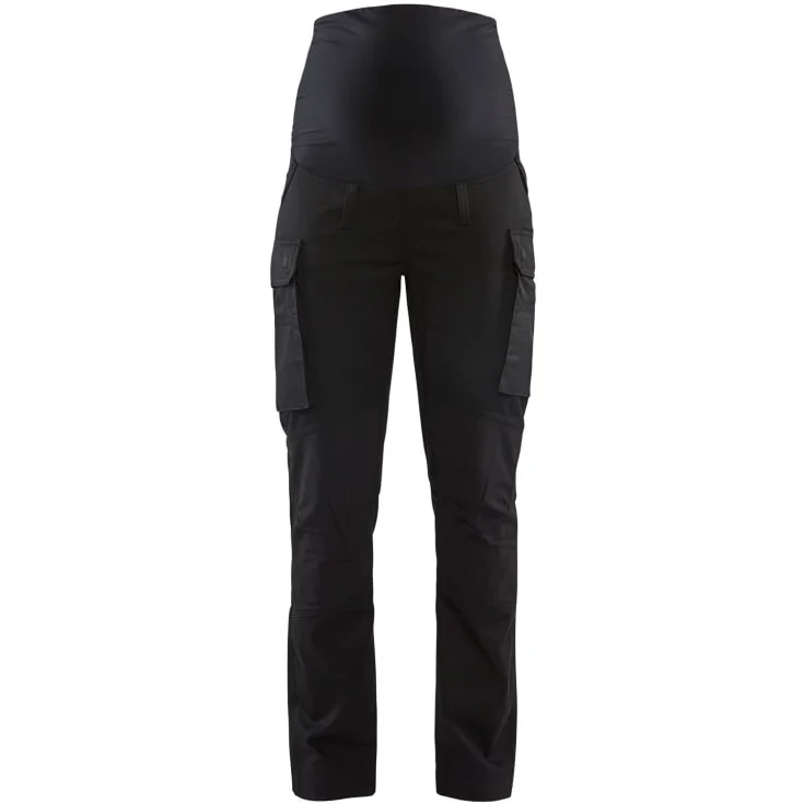 Blåkläder Workwear 7101 servicebukser med 2-veis stretch, for gravide, sort, str. M | 7101-1830-9900_M