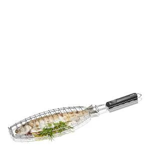 BBQ grillkurv for fisk 49,5 cm stål v:3199243