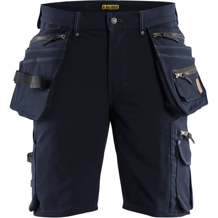 Blåkläder Workwear X1900 håndverksshorts med 4-veis stretch, marineblå/sort, str. C52 | 1988-1644-8699_C52