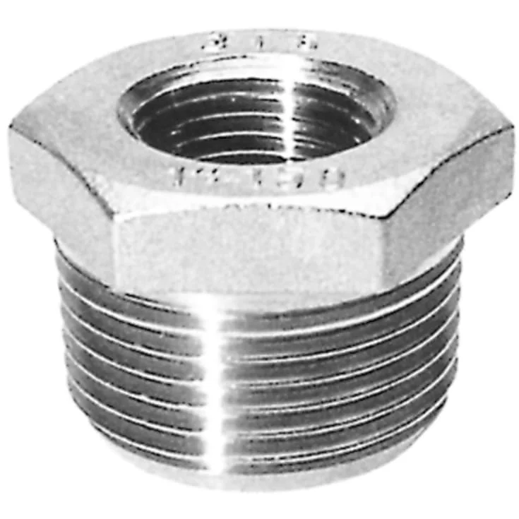 Rustfri nippelmuffe 1 1/2" x 1" | 24079