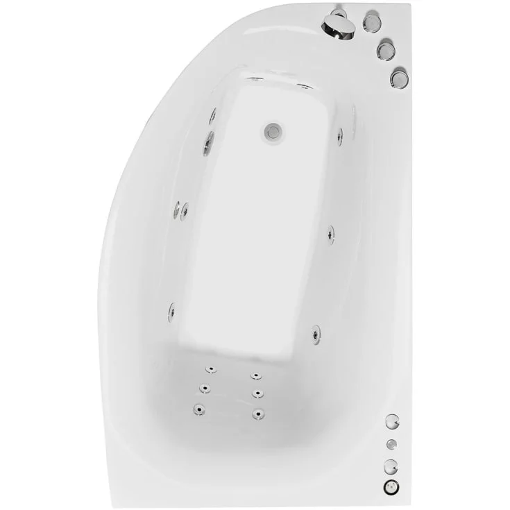 Bathlife Trivsam boblebad plus, 160 cm, venstre, hvit | 40573543