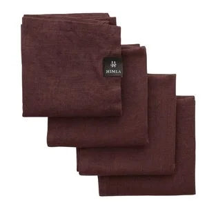 Sunshine serviett 45x45 4 stk burgundy v:2355376