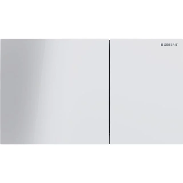 Geberit Sigma 70 Square betjeningsplate, hvit glass | 115.622.SI.1