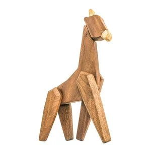Giraff trefigur 23 cm valnøtt/ask v:4377649