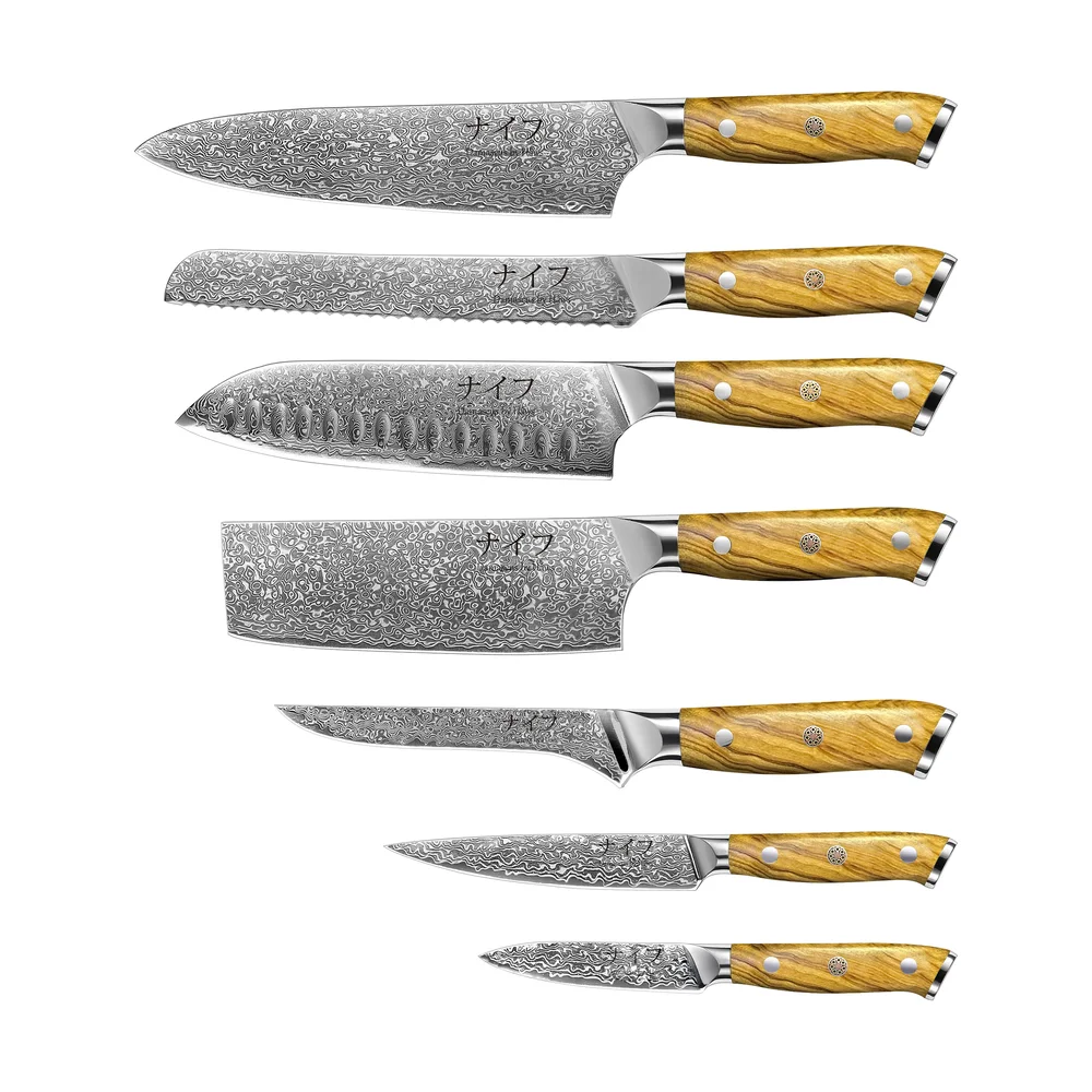 Damascus by Hâws knivsett 7-deler v:8606389