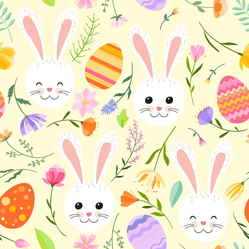 Servietter 33x33cm Cute Bunnies yellow v:6096204