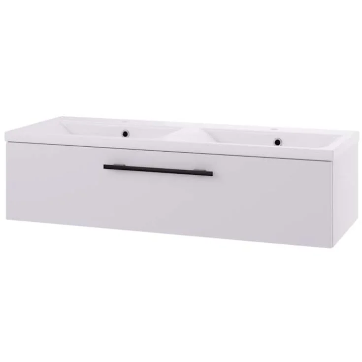 Linn Bad Ingrid servantskap, 1 skuff, høyre, 120x45,3x28,5 cm, hvit matt | 110112H1S