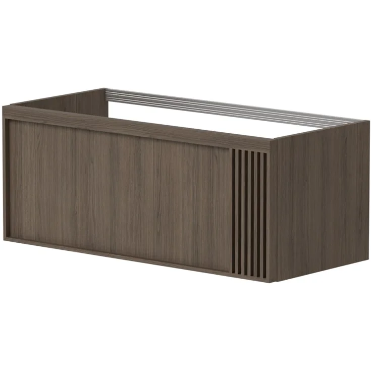 Korsbakken Sole servantskap, med 1 skuffer, soft-close, 99,2x45,2 cm, mørk grå eik | 270744100