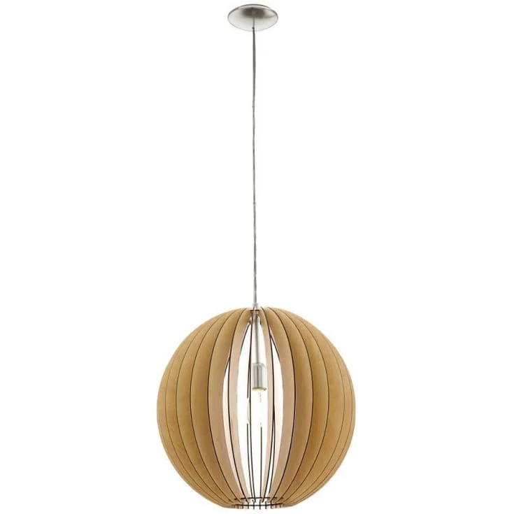 Eglo Cossano pendellampe, lønnetre, Ø50 cm | 94765
