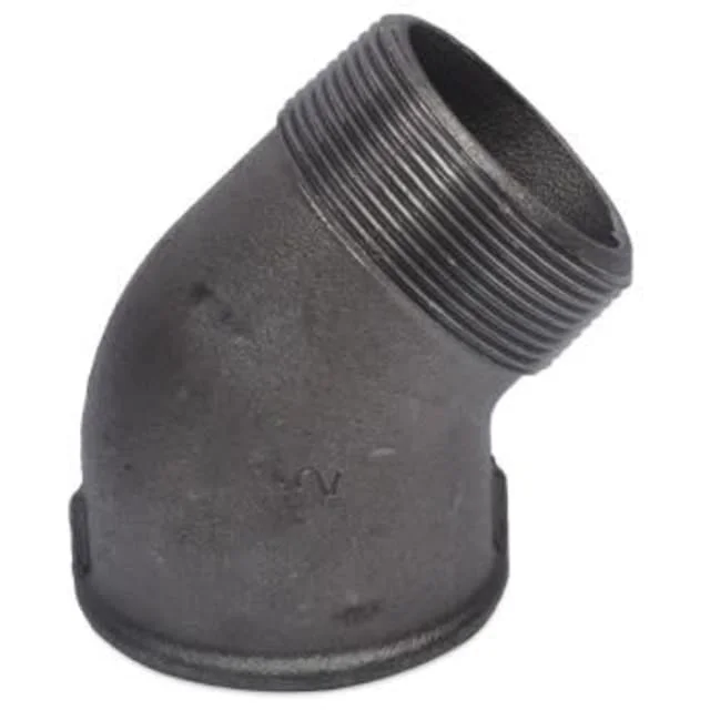 Sort vinkel, muffe/nippel 3/8" - 45° | 770121103
