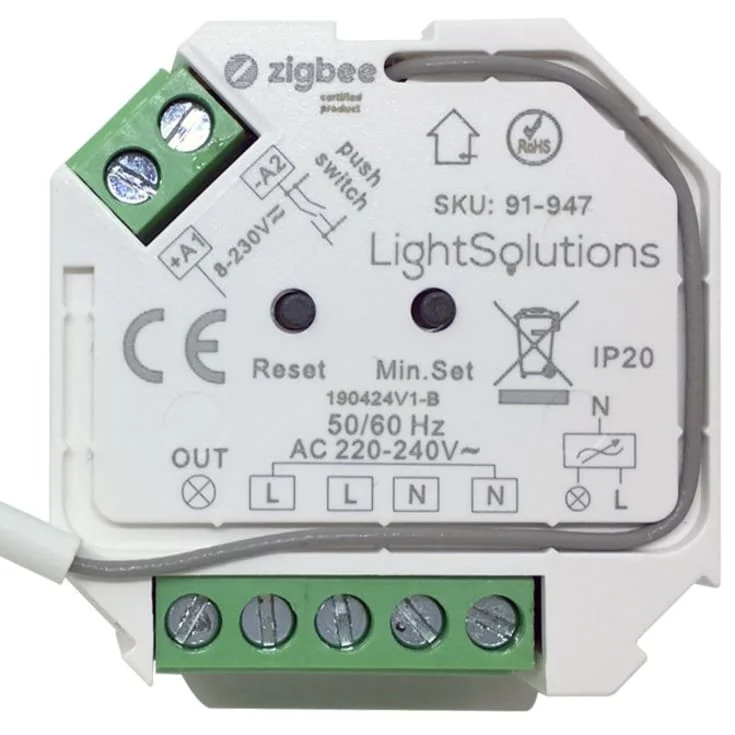 HiluX Mini ZigBee Triac dimmer, 200W | 91-947 HiluX Mini ZigBee Triac dimmer, 200W | 91-947
