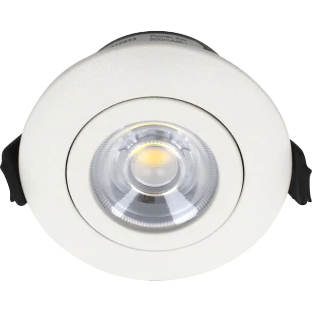 Nordtronic Low Profile Flexible downlight, driver, Ø5,5 cm, hvit, 4000K | 35511014