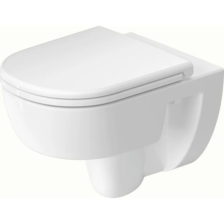 Duravit D-Code vegghengt toalett, uten skyllekant, hvit | 25130900212