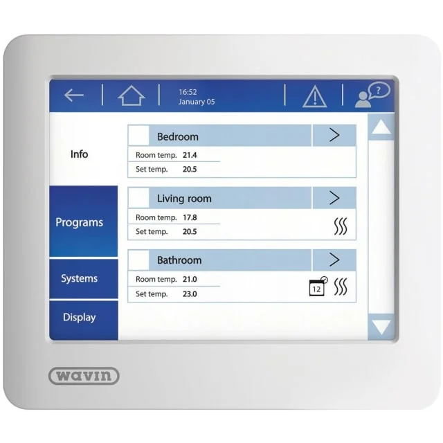 Wavin Sentio LCD-display til gulvvarmestyring, hvit | 4063802 Wavin Sentio LCD-display til gulvvarmestyring, hvit | 4063802