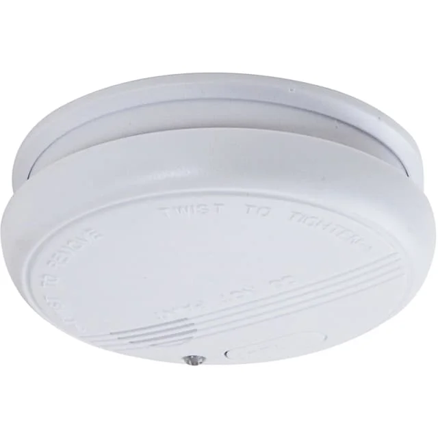 Elworks optisk røykvarsler /m 9 V batteri, hvit | 36-604-1