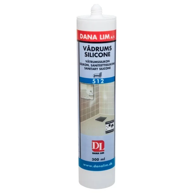 Dana Lim våtromssilikon 512, 300 ml, gjennomsiktig | 51231 Dana Lim våtromssilikon 512, 300 ml, gjennomsiktig | 51231