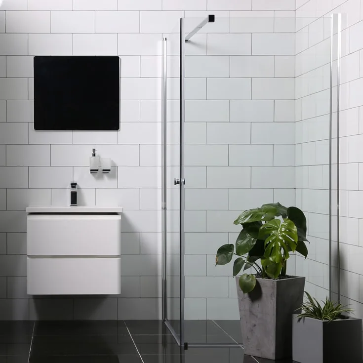 Bathlife Allsidig dusjhjørne, 90×100 cm, klart glass, krom profil | 40728491 Bathlife Allsidig dusjhjørne, 90×100 cm, klart glass, krom profil | 40728491