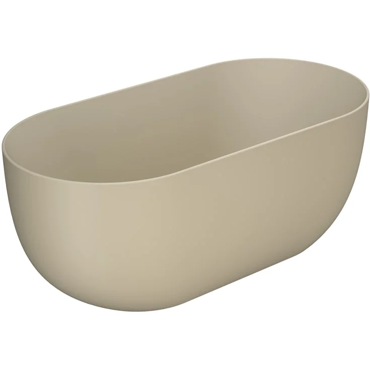 Bathlife Soft frittstående badekar, 160×59 cm, akryl, beige | 401053890