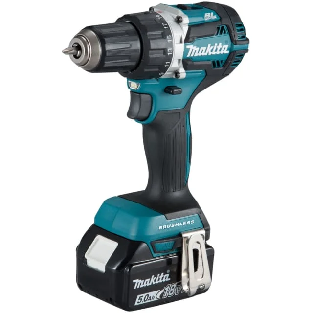 Makita drill- og skrutrekker, 18 V med 1 x 5,0 Ah batteri | DDF484T