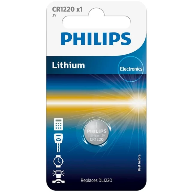 Philips Lithium CR1220 batteri | CR1220-00B