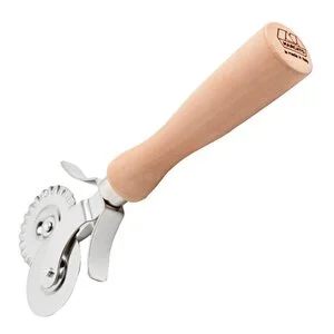 Pastakutter dobbel rustfritt stål/tre v:4988862