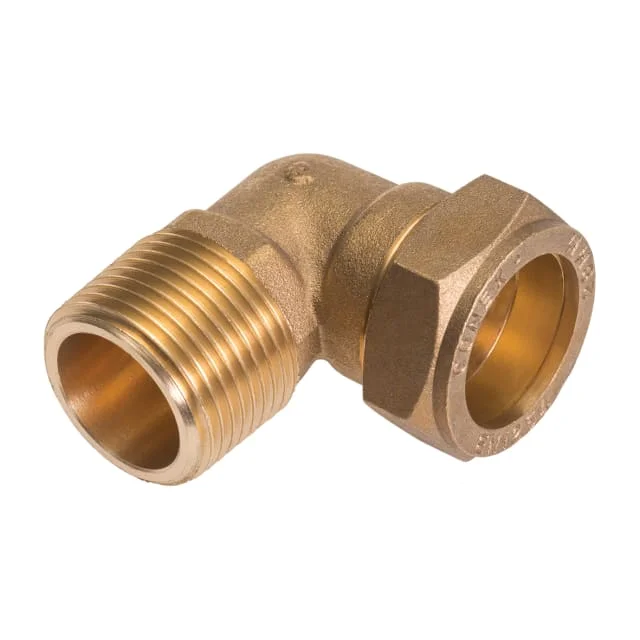Kompresjons-vinkel m/nippel, 28 mm x 1" | H051020402TA